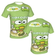 Unisex Keroppi T Shirts 3D Printed Short Sleeve Shirts Casual Graphics Tees For Adult Men Women